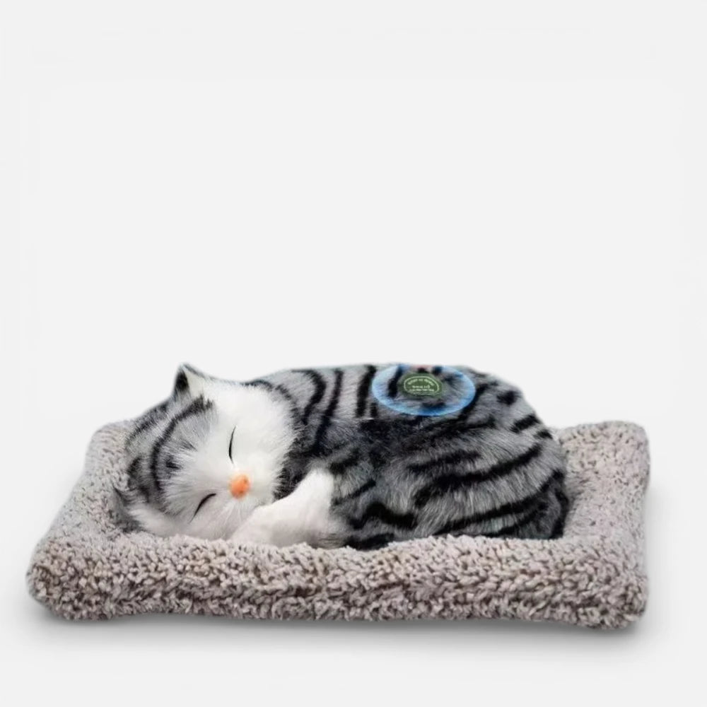 Peluche Chat Dormant Réaliste