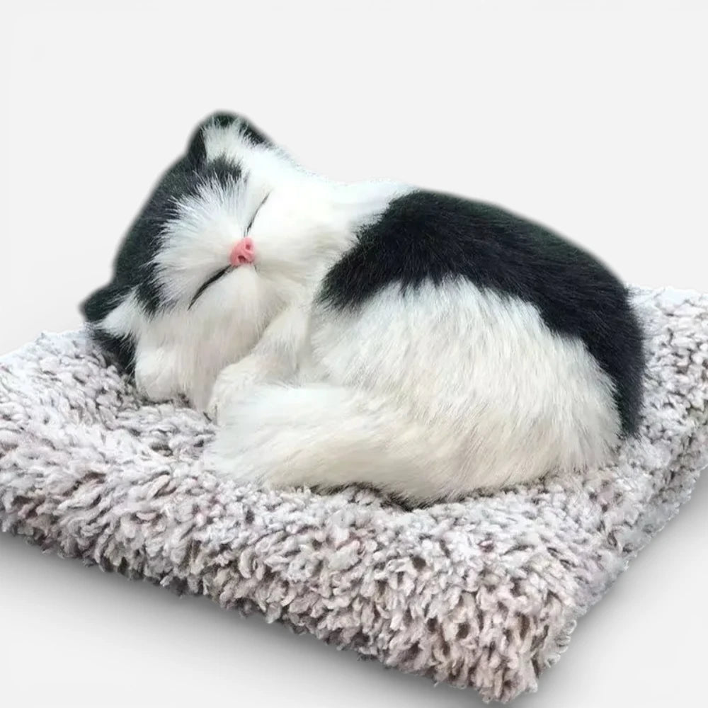 Peluche Chat Dormant Réaliste