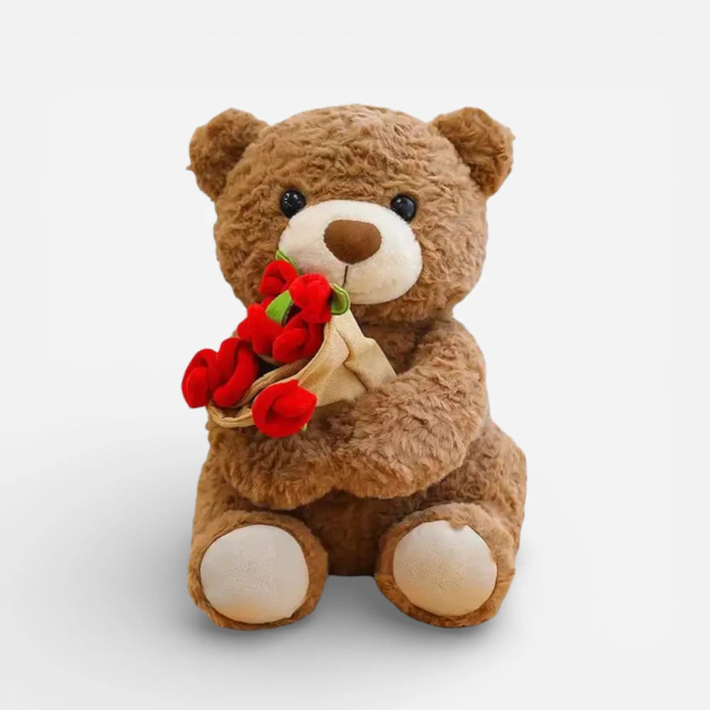 Peluche Ours Roses Romantique