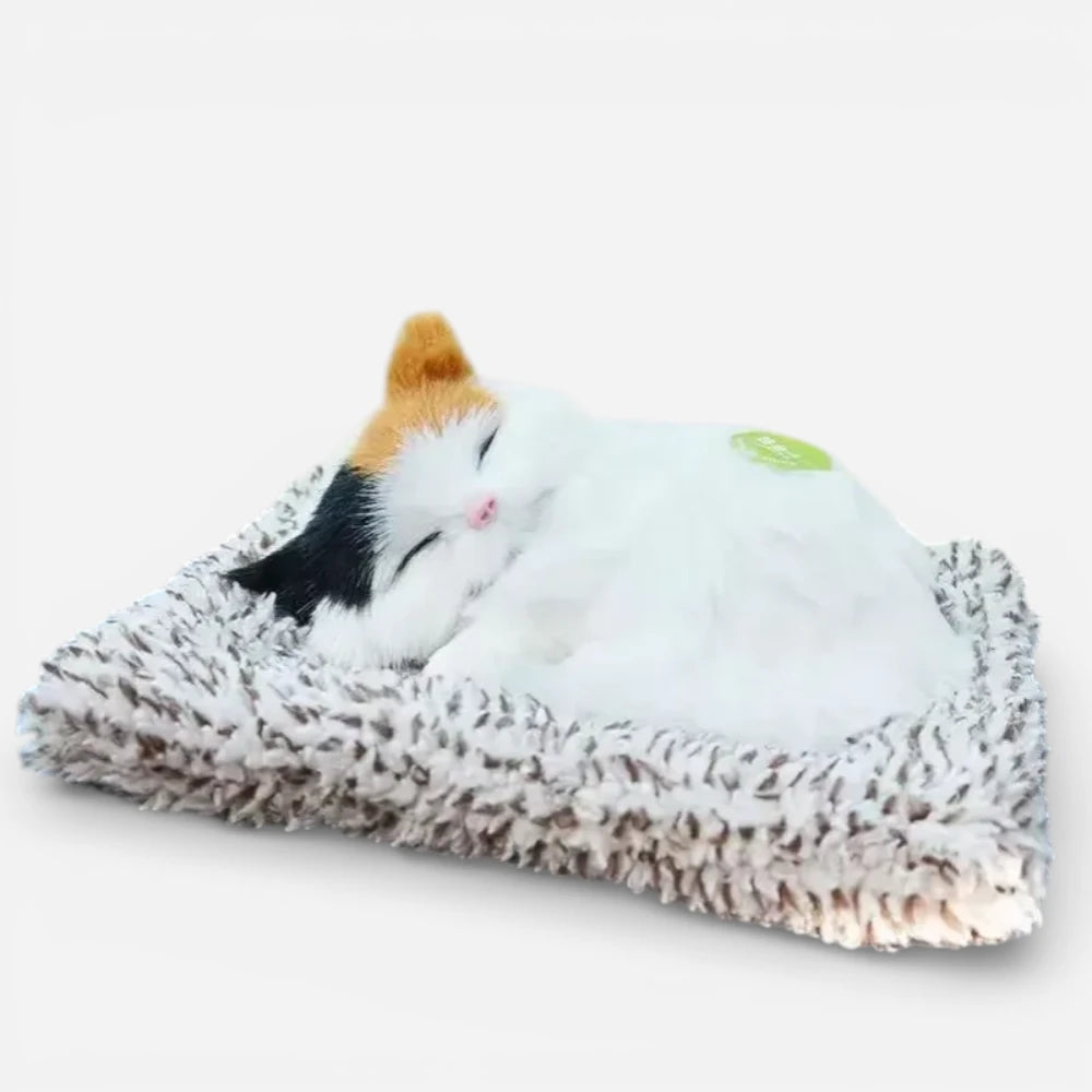 Peluche Chat Dormant Réaliste