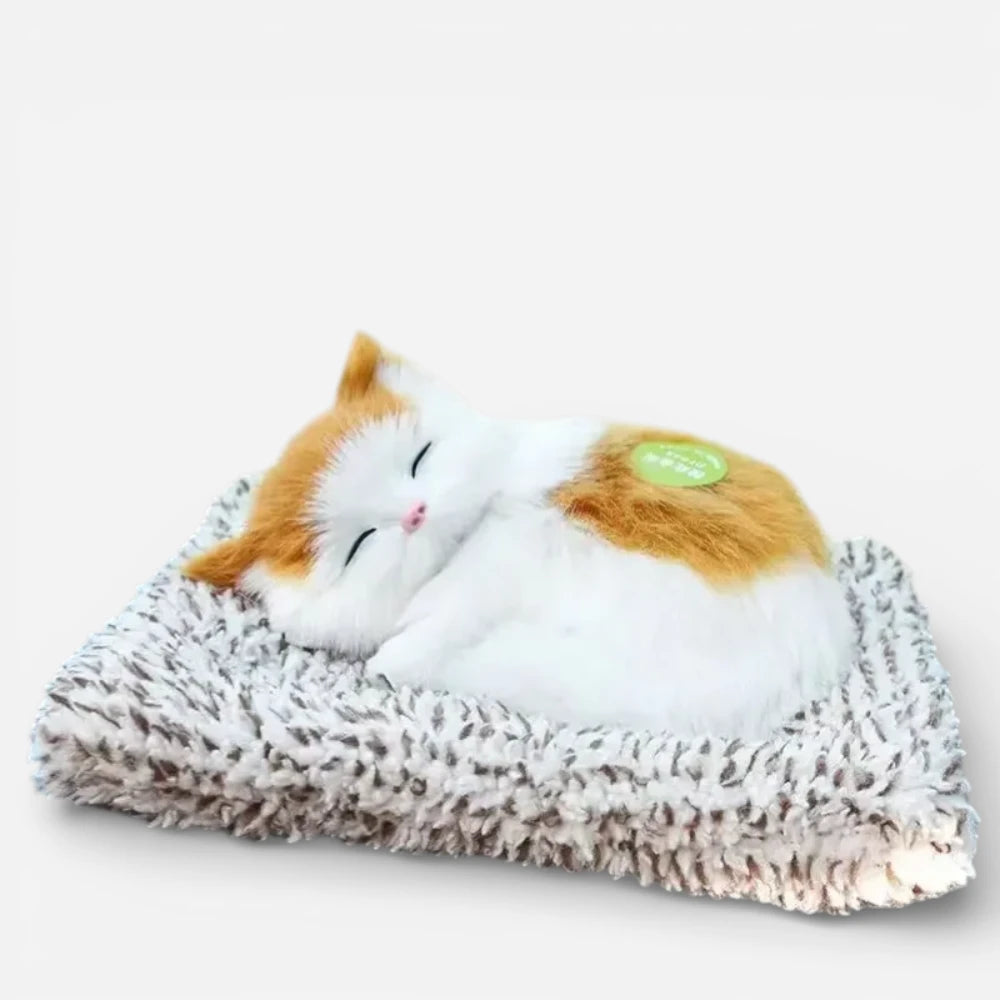 Peluche Chat Dormant Réaliste