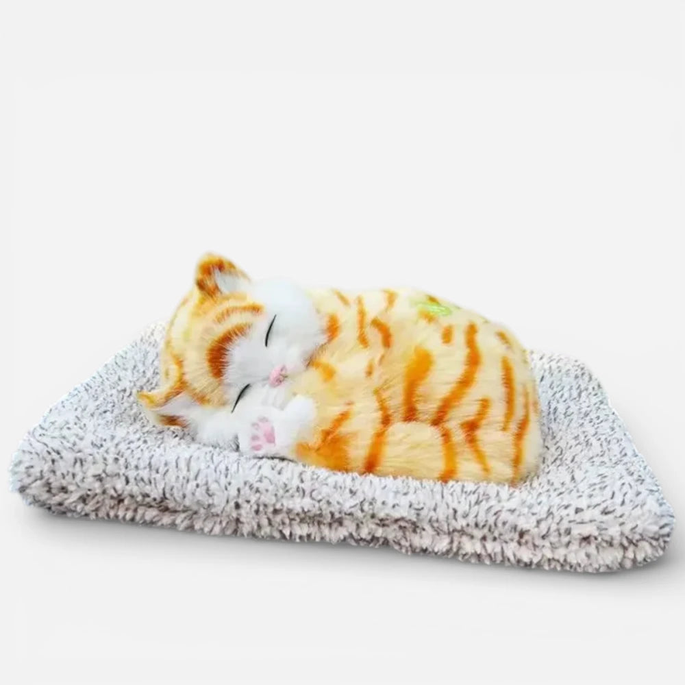 Peluche Chat Dormant Réaliste