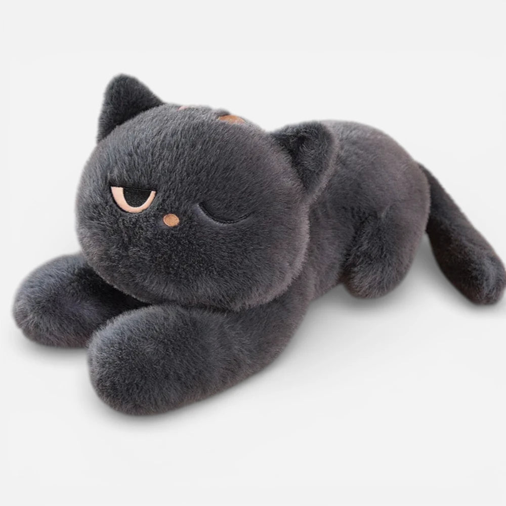 Peluche Chat Oreiller Couchée