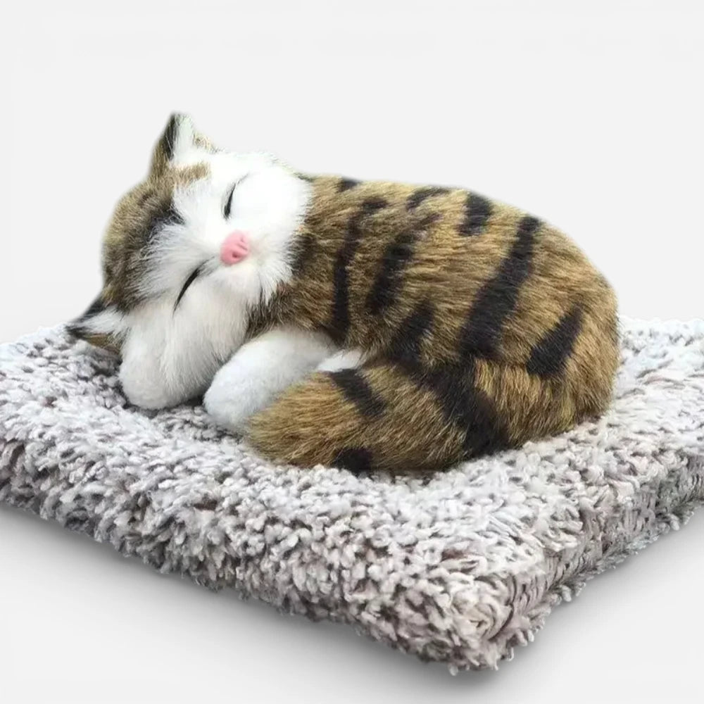 Peluche Chat Dormant Réaliste