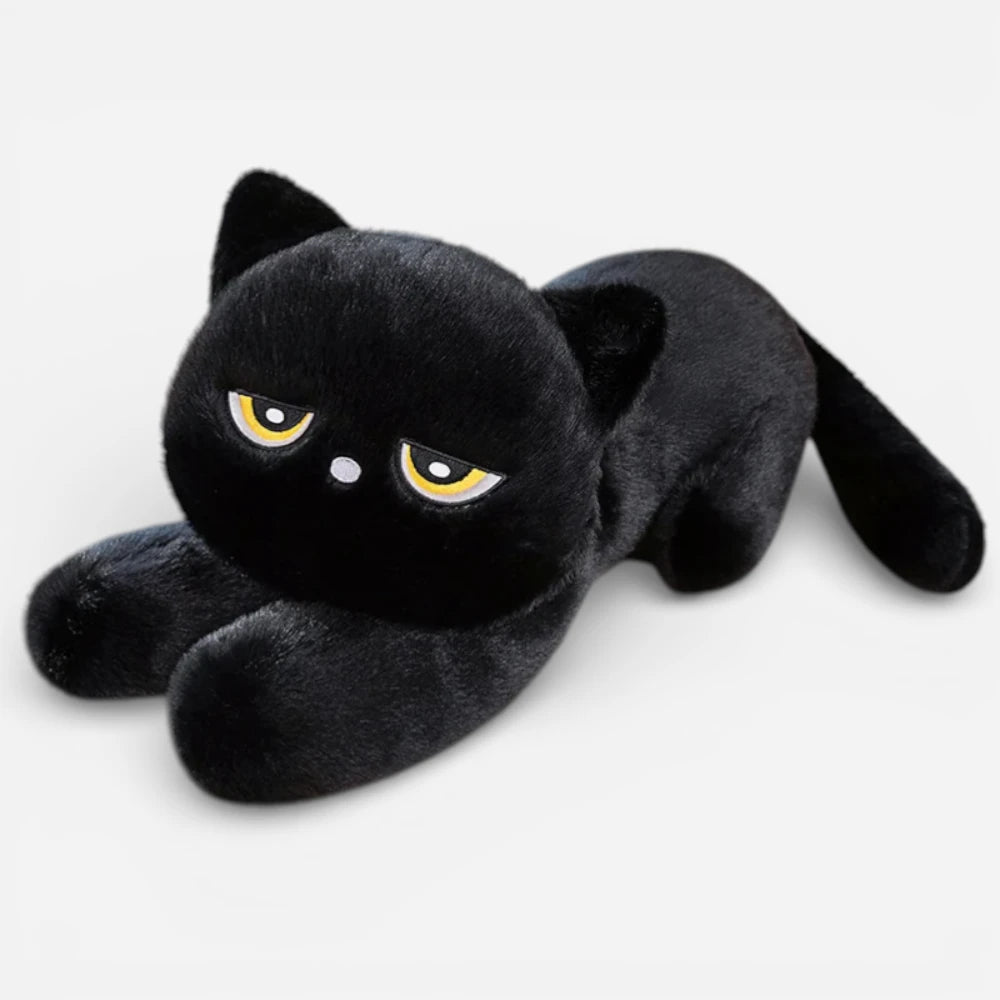 Peluche Chat Oreiller Couchée